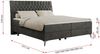 Boxspringbett mit 2 Bettkästen Matratze und Topper - MILEN - 180x200cm - Dunkelgrau Velours - H3 Bild 5