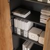 Mehrzweckschrank Frank Anthrazit/Goldkraft Eiche 80 x 223.8 cm mit Schrankaufsatz Vicco Bild 4