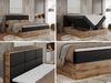Boxspringbett mit Kopfteil und Topper, Polsterbett - ALBERO 2 - 120 x 200 cm - Schwarz Kunstleder - H3 Bild 2