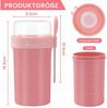 Bugucat Müslibecher to Go 760ml + 230ml Rosa Kinder inkl. Löffel Bild 2