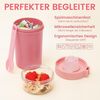Bugucat Müslibecher to Go 760ml + 230ml Rosa Kinder inkl. Löffel Bild 4