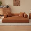 2-Sitzer Schlafsofa H 59 x T 195 x B 89 cm aus Velours, modular klappbar, als Gästebett für 1 Person nutzbar Bild 4