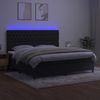 vidaXL Boxspringbett mit Matratze & LED Schwarz 200x200 cm Samt 3136325 Bild 4