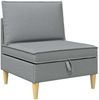 vidaXL Modular Sofa Set mit Stauraum 3 pcs Hellgrau Stoff 3413673 Bild 5