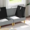vidaXL Modular Sofa Set mit Stauraum 3 pcs Hellgrau Stoff 3413673 Bild 3