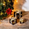 Spetebo LED Dekoobjekt, Timerfunktion, LED fest verbaut, warm weiß, Weihnachts Deko Boxen warm weiß beleuchtet Bild 3