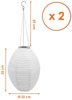 Spetebo LED Solarleuchte LED Solar Lampion - Garten Deko Beleuchtung warm weiß, Solar betrieben, LED fest integriert, warm weiß, Automatische Einschaltung bei Dämmerung Bild 2