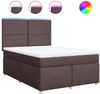 vidaXL Boxspringbett mit Matratze Dunkelbraun 140x200 cm Stoff 3293599 Bild 2