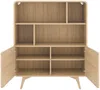 Vente-unique - JALEMO Bookcase Holz, Platte Beige - B 39 cm x H 130 cm x L 108 cm Bild 4