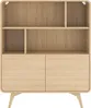 Vente-unique - JALEMO Bookcase Holz, Platte Beige - B 39 cm x H 130 cm x L 108 cm Bild 2