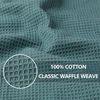 6er Set Dunkelgrüne Waffeltücher 35x35 cm Baumwolle Maschinenwaschbar Bild 2