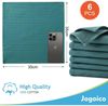 6er Set Dunkelgrüne Waffeltücher 35x35 cm Baumwolle Maschinenwaschbar Bild 3
