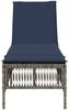 vidaXL Sonnenliege mit Kissen Grau Poly Rattan 4002743 Bild 4
