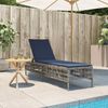 vidaXL Sonnenliege mit Kissen Grau Poly Rattan 4002743 Bild 3