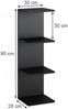 Wandregal Paolo Schwarz 30 x 95 cm 2er Set Vicco Bild 2