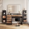 Wandregal Paolo Schwarz 30 x 95 cm 2er Set Vicco Bild 3