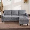 MODFU Schlafsofa Flexibles Design mit Fußhocker und Stauraum, Wohnzimmersofa, Polstersofa, mit USB-Anschluss und Getränkehaltern Bild 3
