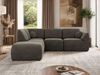 Modulares Ecksofa NOARA 5M, L-Form Eckcouch mit Wellenfederung, freistehendes Ecksofa, Modernes Design - Dunkelgrau Velvet - Links Bild 4