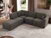 Modulares Ecksofa NOARA 5M, L-Form Eckcouch mit Wellenfederung, freistehendes Ecksofa, Modernes Design - Dunkelgrau Velvet - Links Bild 5