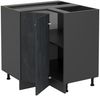 Eckunterschrank R-Line Schwarz Beton 75.6 cm AP Marmor Vicco Bild 4