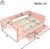 Jugendbett mit Schubladen, Lattenrost und Schreibtisch, 140x200 cm, Doppelbett, Holzbett Bild 5
