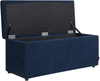 Ottomane mit Stauraum OREM Stoff Marineblau Bild 4
