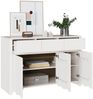 vidaXL Sideboard Drammen Weiß 114 x 43 x 75,5 cm Massivholz Kiefer 42003039 Bild 3