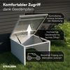 STEELSØN 'Drakon' Mähroboter Garage, Metall, silber, wetterfest, 53/42x77x90 cm, Mähroboterhaus mit aufklappbarem Pultdach Bild 2