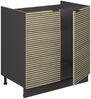 Spülenunterschrank Fame-Line Eiche Paneel 80 cm ohne Arbeitsplatte Vicco Bild 4
