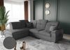 Ecksofa Schlafsofa Sofa FREJA Stoff Brooklyn Anthrazit Ottomane Links Bild 2