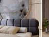 GRAINGOLD Plaza Polsterbett 160x200, Doppelbett mit Bettkasten, gepolstertes Kopfteil, Velour-Stoff, Dunkelgrau Bild 5