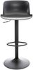 Barhocker 4er Set höhenverstellbar Schwarz KUSI - Kunststoff, 81-102x44x45cm Barhocker mit Lehne Tresenhocker Barstuhl Küchenhocker Thekenhocker hoher Stuhl Bild 3