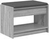 vidaXL Flurbank mit Kissen mit Regal Graues Sonoma 63 x 38 x 45 cm 891573 Bild 2