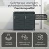 STEELSØN 'Diorus' Mülltonnenbox 2er je 240 Liter, anthrazit, Mülltonnenverkleidung aus Stahl mit Sichtstreifen, wetterfest, 116x80x134 cm, abschließbare Müllbox für 2 Tonnen Bild 5