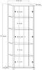 Glasvitrine >OPTIMA< Schwarz/Wildeiche-Dekor, LED Beleuchtung - 57,6x171,8x32cm (BxHxT) Bild 5