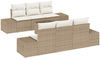 vidaXL Garten-Sofa-Set mit Kissen 8 pcs Beige und Creme Poly-Rattan 3355620 Bild 2
