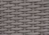 Poly-Rattan Garnitur HWC-G19, Sitzgruppe Balkon-/Lounge-Set, 4xStuhl+Tisch, 120x75cm ~ grau, Kissen creme Bild 4
