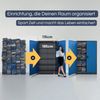 Aktenschrank abschließbar JAN - 5 Ebenen verstellbar, Flügeltüren | Metallschrank Werkstatt Mehrzweckschrank Büroschrank aus Stahl Werkzeugschrank, 185x115x40cm Anthrazit-Blau Bild 3