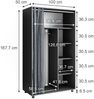 Kleiderschrank Doros Grau 100 x 168 cm Vicco Bild 3