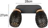 Deckenstrahler BIDAR Schwarz Gold 2-flammig mit Stanzmuster, Breite 28cm Bild 3