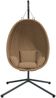 vidaXL Hängesessel Ei-Design mit Ständer Taupe Stoff und Stahl 4007400 Bild 4