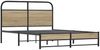 vidaXL Bettgestell ohne Matratze 120x190 cm Räuchereiche Holzwerkstoff 4100371 Bild 3