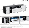 TV-Schrank 180 x 40 x 45 cm in Weiß/Schwarz, Hochglanzfront mit LED, 2 Schubladen und 2 Türen Bild 5
