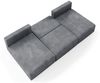 Wohnlandschaft Sofa mit Schlaffunktion NATALIA in Stoff Tilia Grau Bild 5