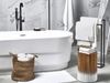 Badehandtuch Set mit Badematte 11-teilig Weiß Baumwolle Zero-Twist-Garn Bild 3