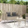 vidaXL Gartenbank mit Kissen Hellgrau Poly Rattan 365776 Bild 3