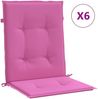 vidaXL Niedriglehner-Auflagen 6 Stk. Rosa Stoff 361336 Bild 2
