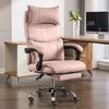 Ergonomischer Bürostuhl, höhenverstellbarer Drehstuhl mit doppelt verstellbarer Lendenwirbelstütze, PU Leder, Pink Bild 3