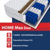 Matratze 140x200 HOME MAX DUO 25cm 7 Zonen H3 H4 Premium Taschenfederkern KOKOS Bild 3