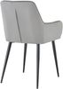 2er Set Esszimmerstuhl BOKEL - Samt Hellgrau 58x62x86 cm | Essstühle Esszimmerstühle Küchenstühle Wohnzimmerstühle Bild 2